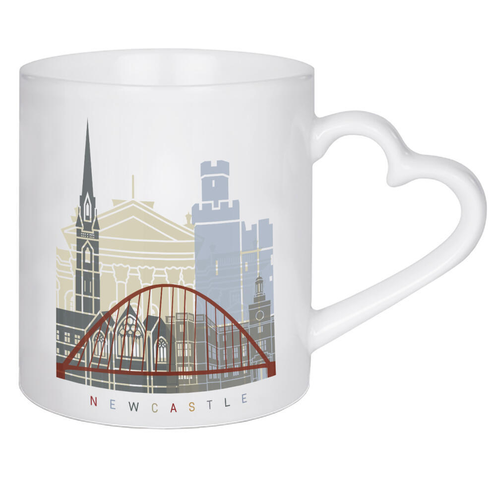 Herztasse "Newcastle skyline" artboxONE - Städte,Architektur