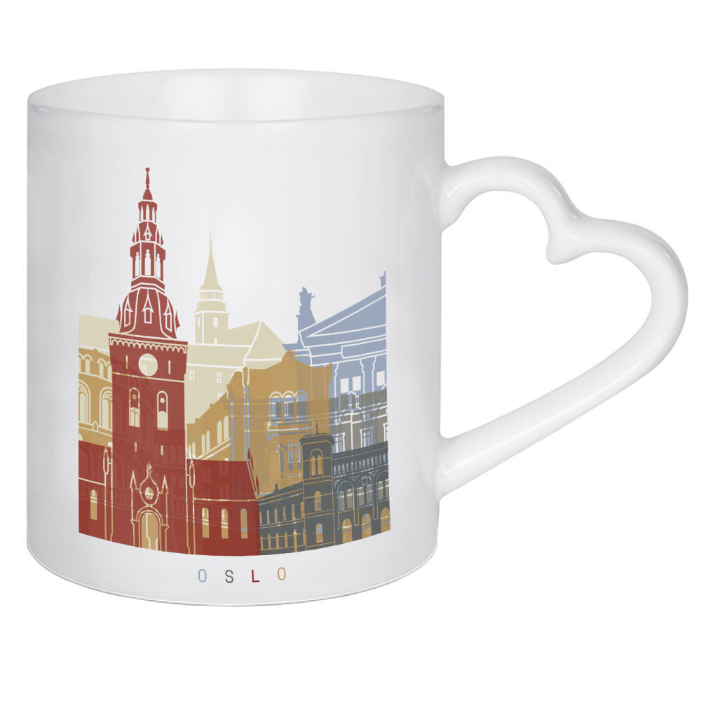 Herztasse "Oslo skyline" artboxONE - Städte,Architektur