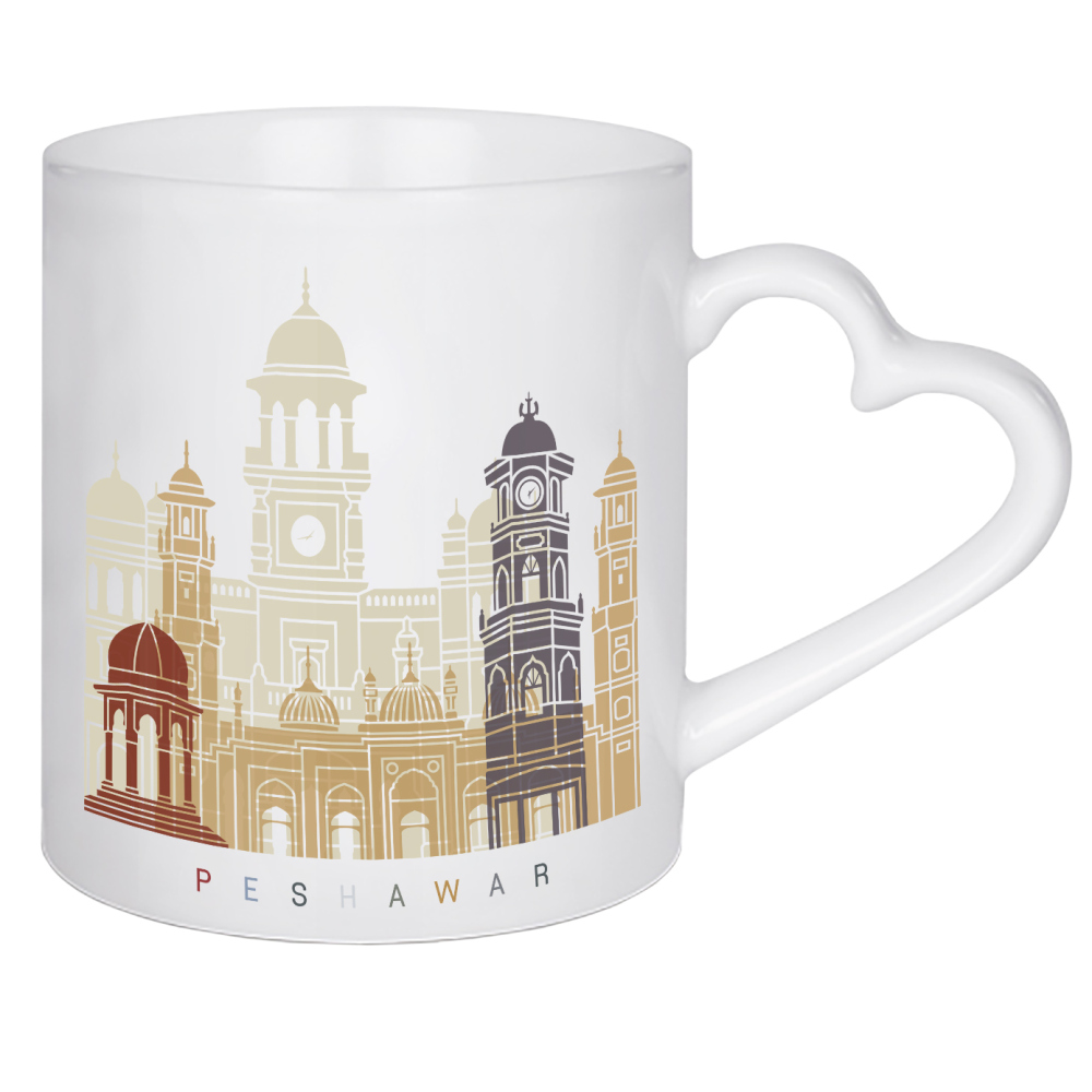 Herztasse "Peshawar skyline" artboxONE - Städte,Architektur