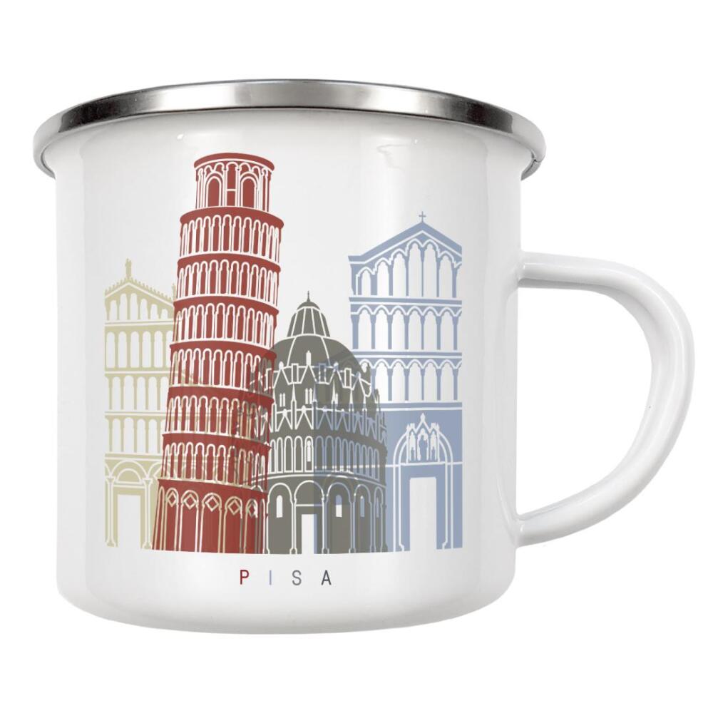 Emaille Tasse "Pisa skyline" artboxONE - Städte,Architektur