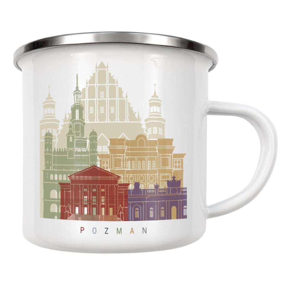 Emaille Tasse "Pozman skyline" artboxONE - Städte,Architektur