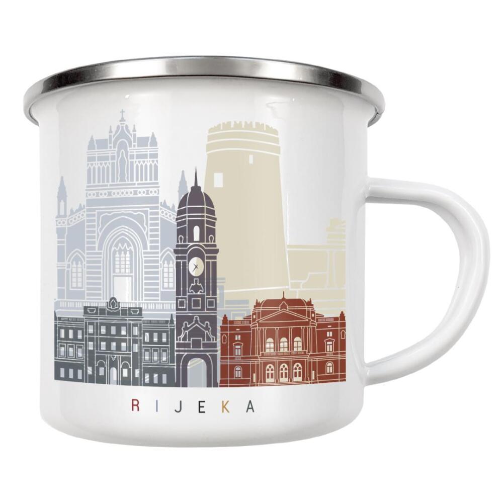 Emaille Tasse "Rijeka skyline" artboxONE - Städte,Architektur
