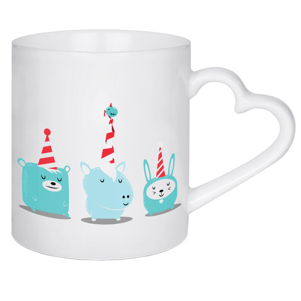Herztasse "Born To Party" artboxONE - Für Kinder,Tiere