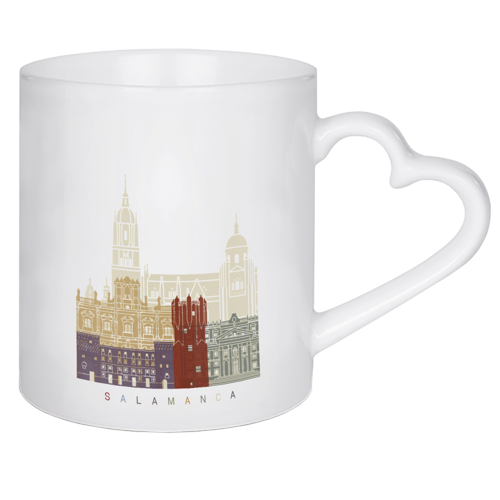 Herztasse "Salamanca skyline" artboxONE - Städte,Architektur