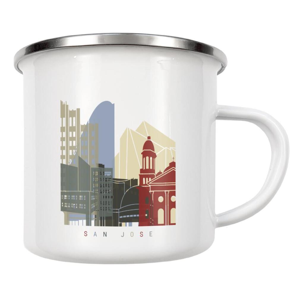 Emaille Tasse "San Jose skyline" artboxONE - Städte,Architektur