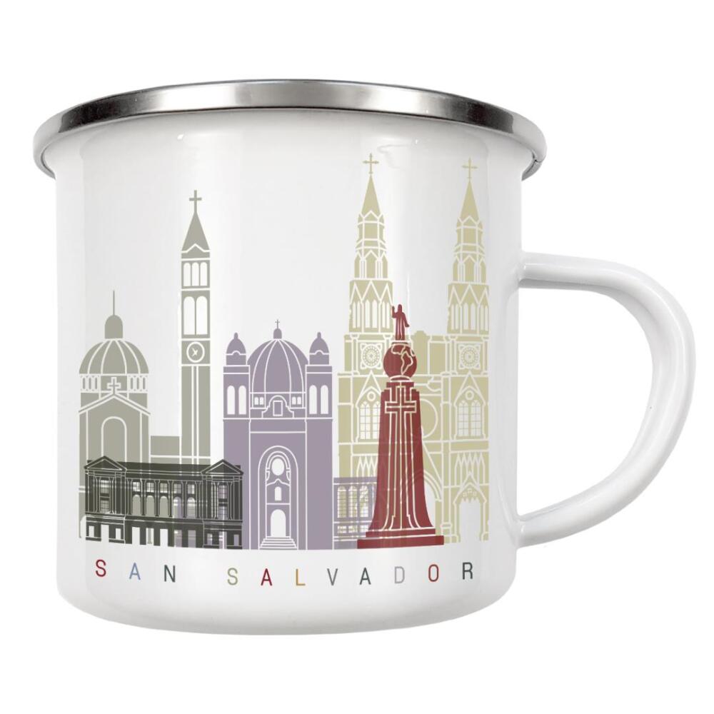 Emaille Tasse "San Salvador skyline" artboxONE - Städte,Architektur