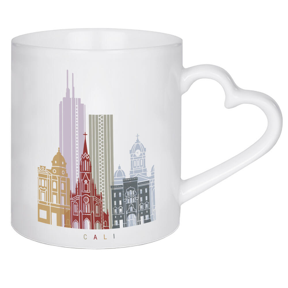 Herztasse "Santiago de Cali skyline-c" artboxONE - Städte,Architektur