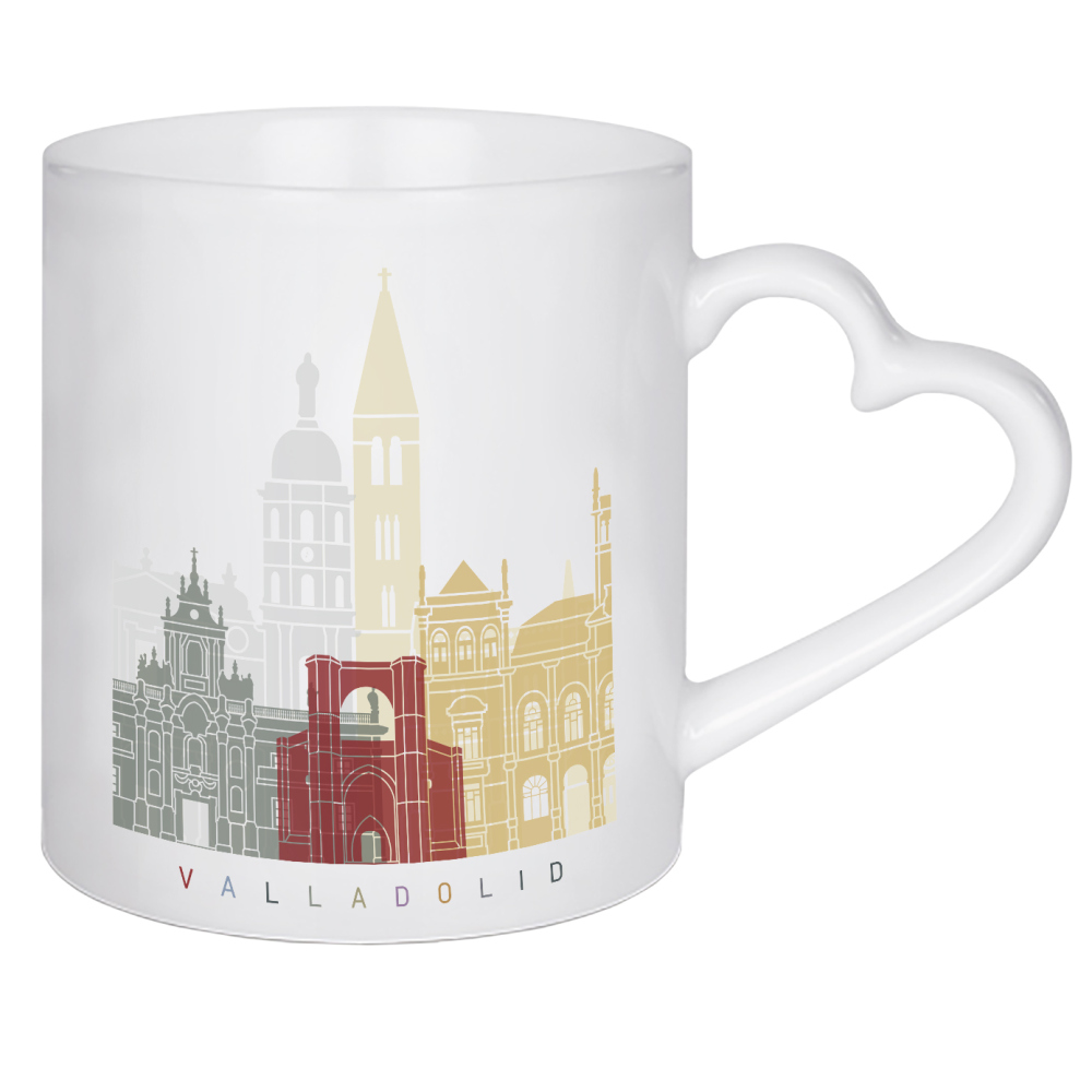 Herztasse "Valladolid skyline" artboxONE - Städte,Architektur