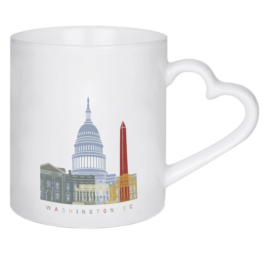 Herztasse "Washington DC skyline-b" artboxONE - Städte,Architektur