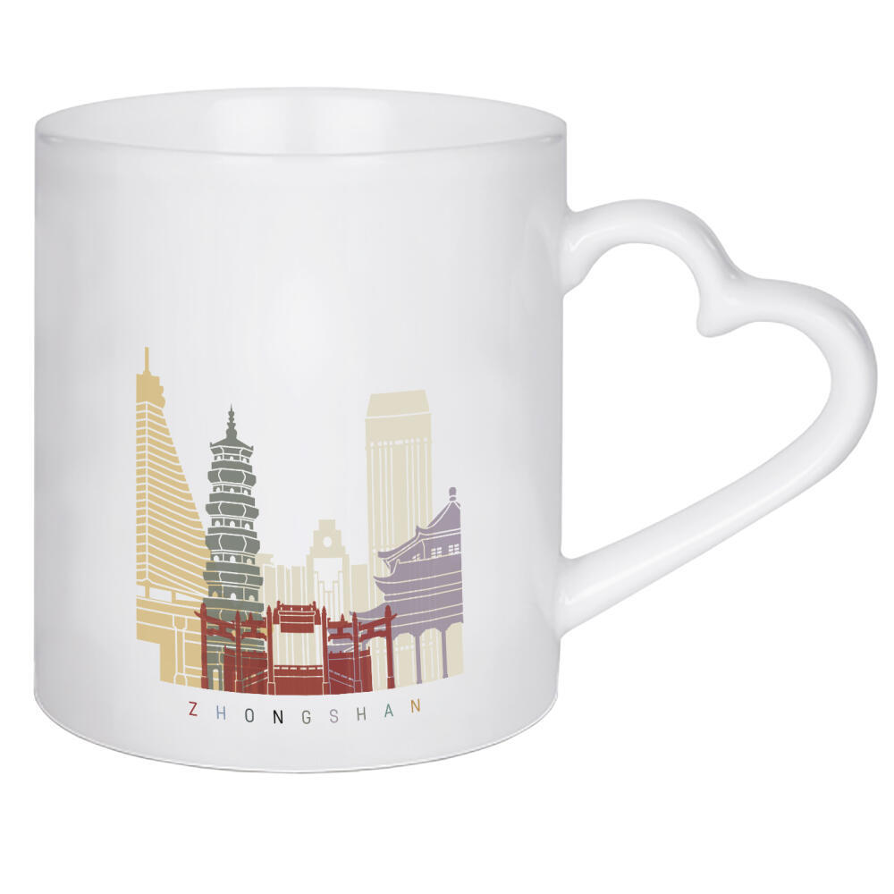 Herztasse "Zhongshan skyline" artboxONE - Städte,Architektur