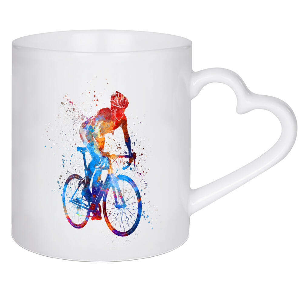 Herztasse "Woman triathlon cycling-f" artboxONE - Sport