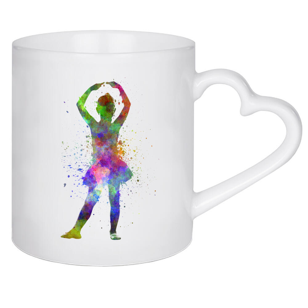 Herztasse "Ballet dancer-d" artboxONE - Sport - Sport,Sports,Color,Illustration,Watercolor,Ballerina,Ballet,Ballet dancer,Dance,Dancer,Dancing