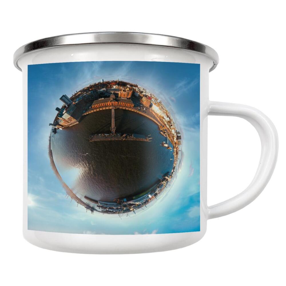 Emaille Tasse "Hamburg - Fischauktionshalle" artboxONE - Städte,Städte / Hamburg,Reise,Architektur,Reise / Länder