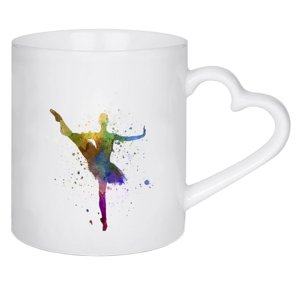Herztasse "Ballet dancer-m" artboxONE - Sport - Sport,Sports,Color,Illustration,Watercolor,Ballerina,Ballet,Ballet dancer,Dance,Dancer,Dancing