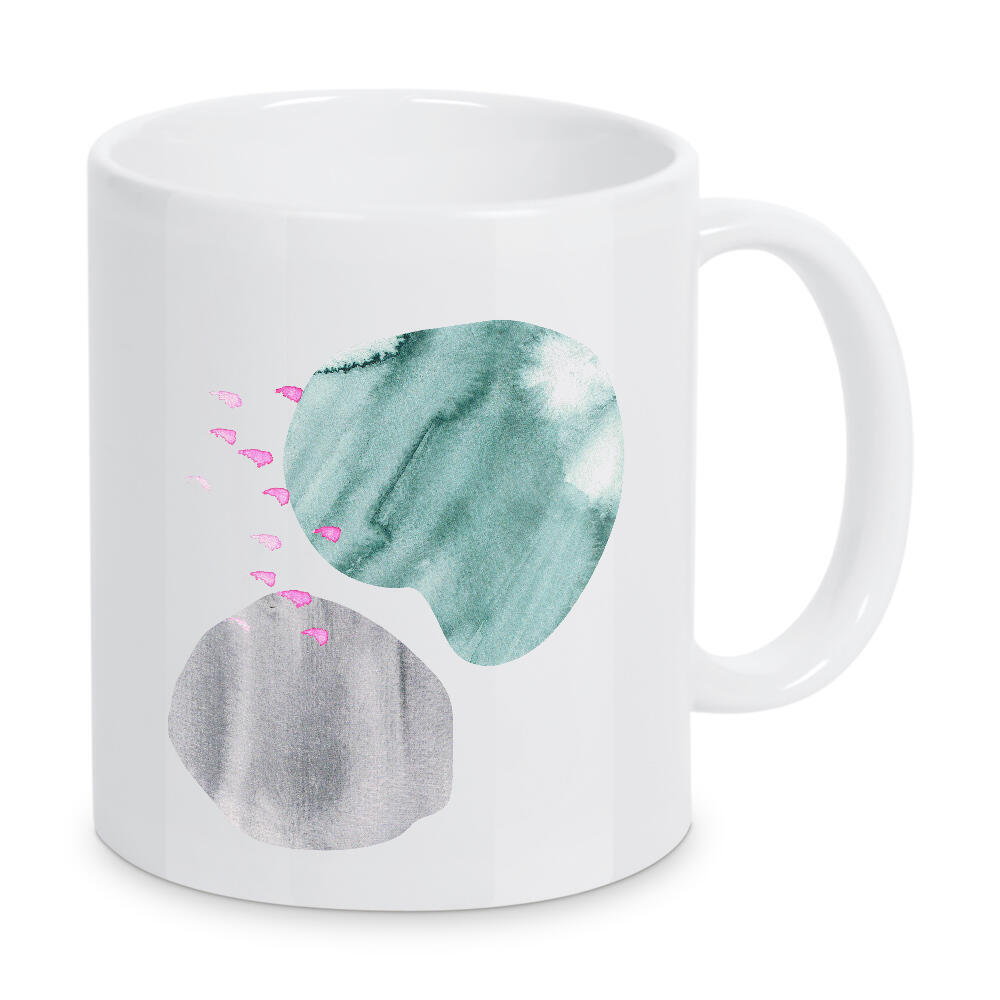 Tasse "Graphit in green and grey" artboxONE - Abstrakt,Geometrie
