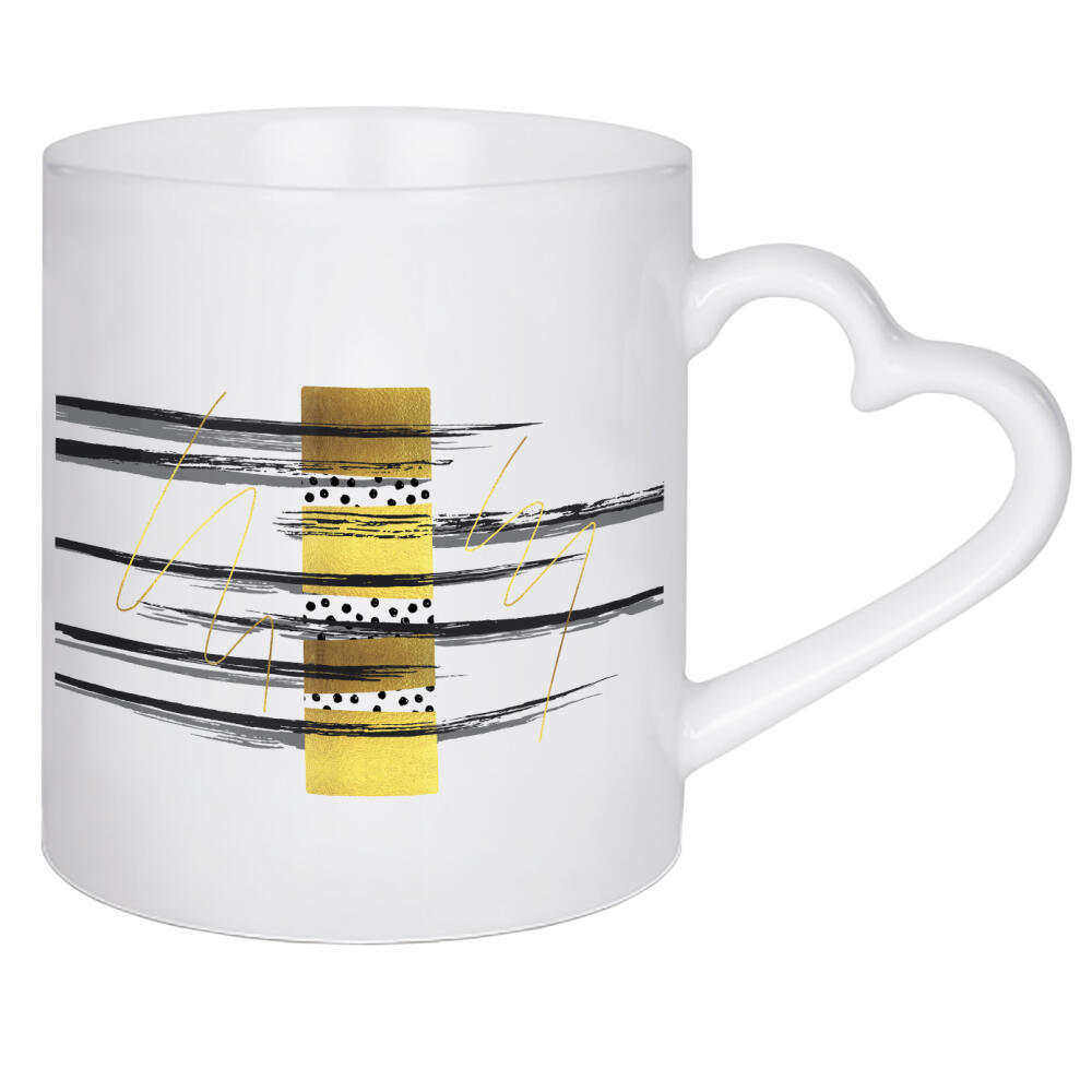 Herztasse "DEKO LINIEN Eleganz" artboxONE - Abstrakt