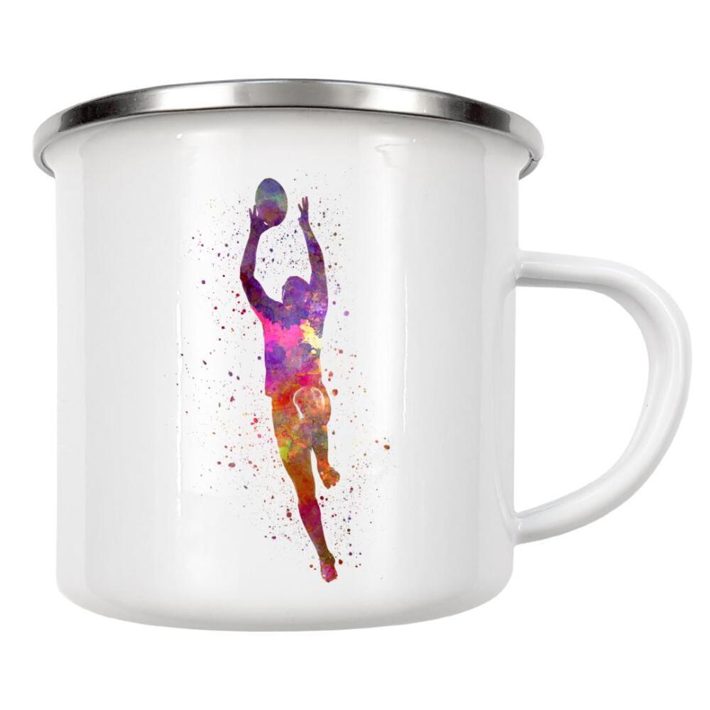 Emaille Tasse "Rugby man player-b" artboxONE - Sport