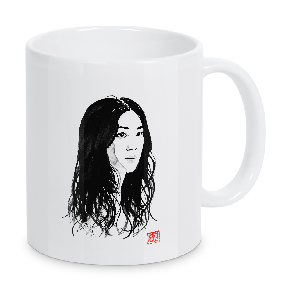 Tasse "Chinese woman" artboxONE - Menschen,Schwarzweiß - Sumie,Japan,China,Woman,Female,Frau,Schwarzweiß,Blackandwhite