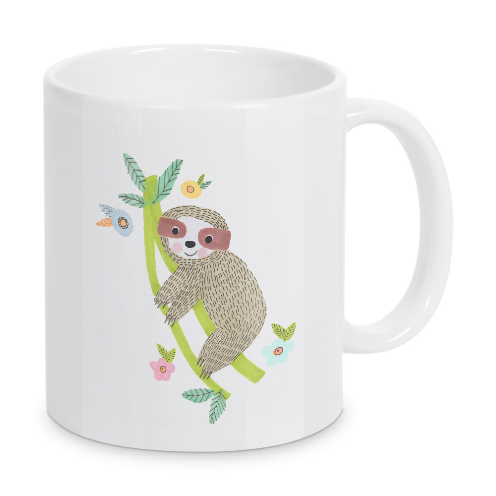 Tasse "Lisa Dolson - Faultier auf dem Ast" artboxONE - Natur,Für Kinder,Tiere,Comic - Faultier,Tier,Kinderzimmer,Baum,Natur,Kinder,Animal,Nursery,Tree