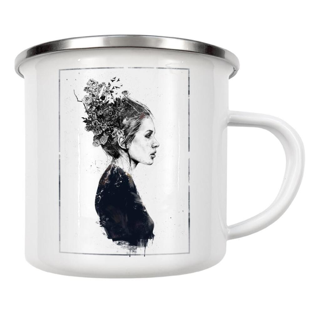 Emaille Tasse "Blooming day" artboxONE - Floral,Menschen