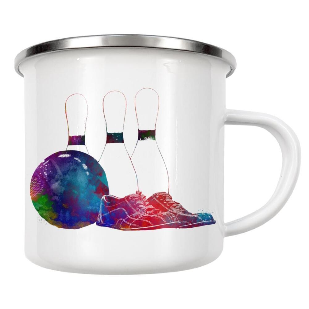 Emaille Tasse "Bowling sport" artboxONE - Sport - Bowling,Sport,Sports,Skittles,Ball,Bowls,Game