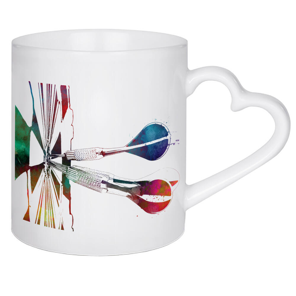 Herztasse "Darts sport game" artboxONE - Sport,Sport / Sommerspiele - Dart,Darts,Dart board,Sport,Sports,Game
