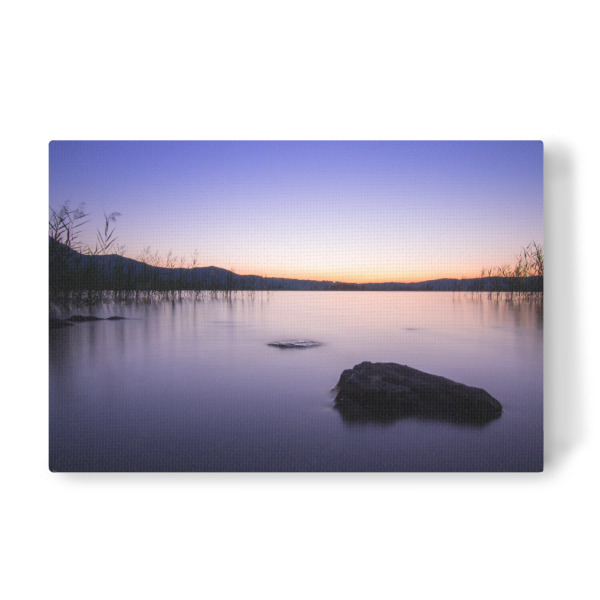 Leinwandbild "Morgendämmerung" artboxONE - Natur - Sonnenaufgang,See,Berge,Mood,Ruhe,Entspannung,Landschaft,Wasser