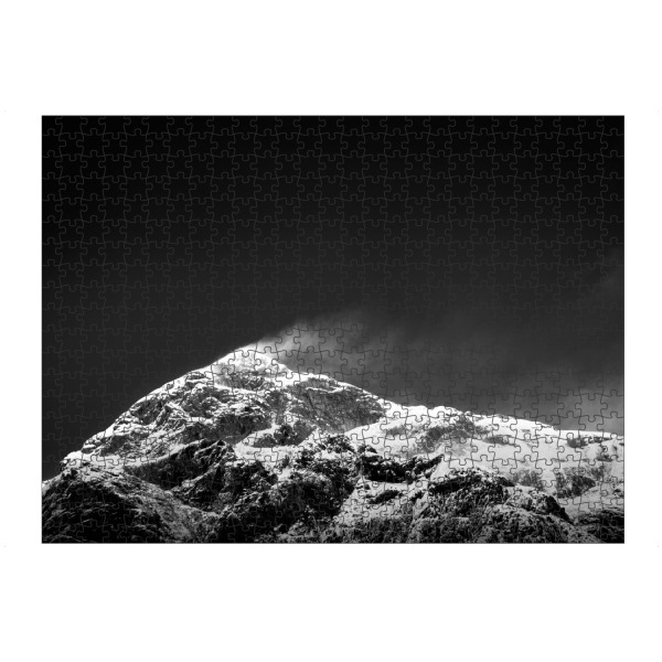 Puzzle Ravensburger "Schneespiel" artboxONE - Natur,Schwarzweiß - Monochrome fotografie,Berg,Naturaufnahme,Schnee,Gebirge,Landschaft,Wohnzimmer