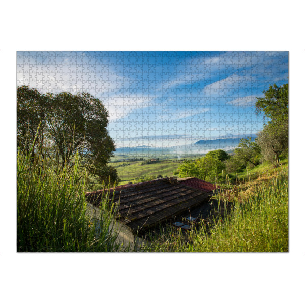 Puzzle Ravensburger "Barn" artboxONE - Natur - Natur,Gras,Himmel,Sonnenschein,Barn,Hütte,Haus,Nature - Bild natur