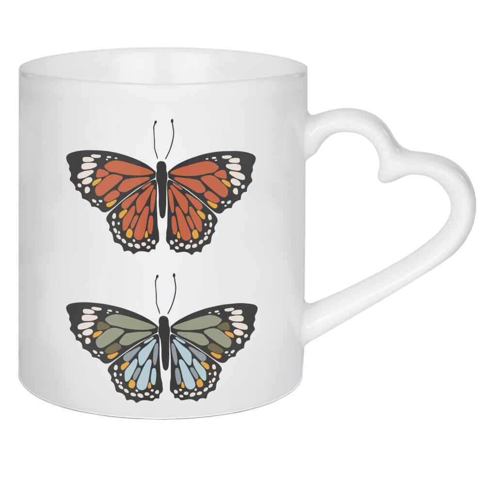 Herztasse "Abstract boho butterfly" artboxONE - Tiere - Butterfly,Art,Boho,Abstract,Butterflies,Insect,Schmetterling,Insekt,Tiere,Animals