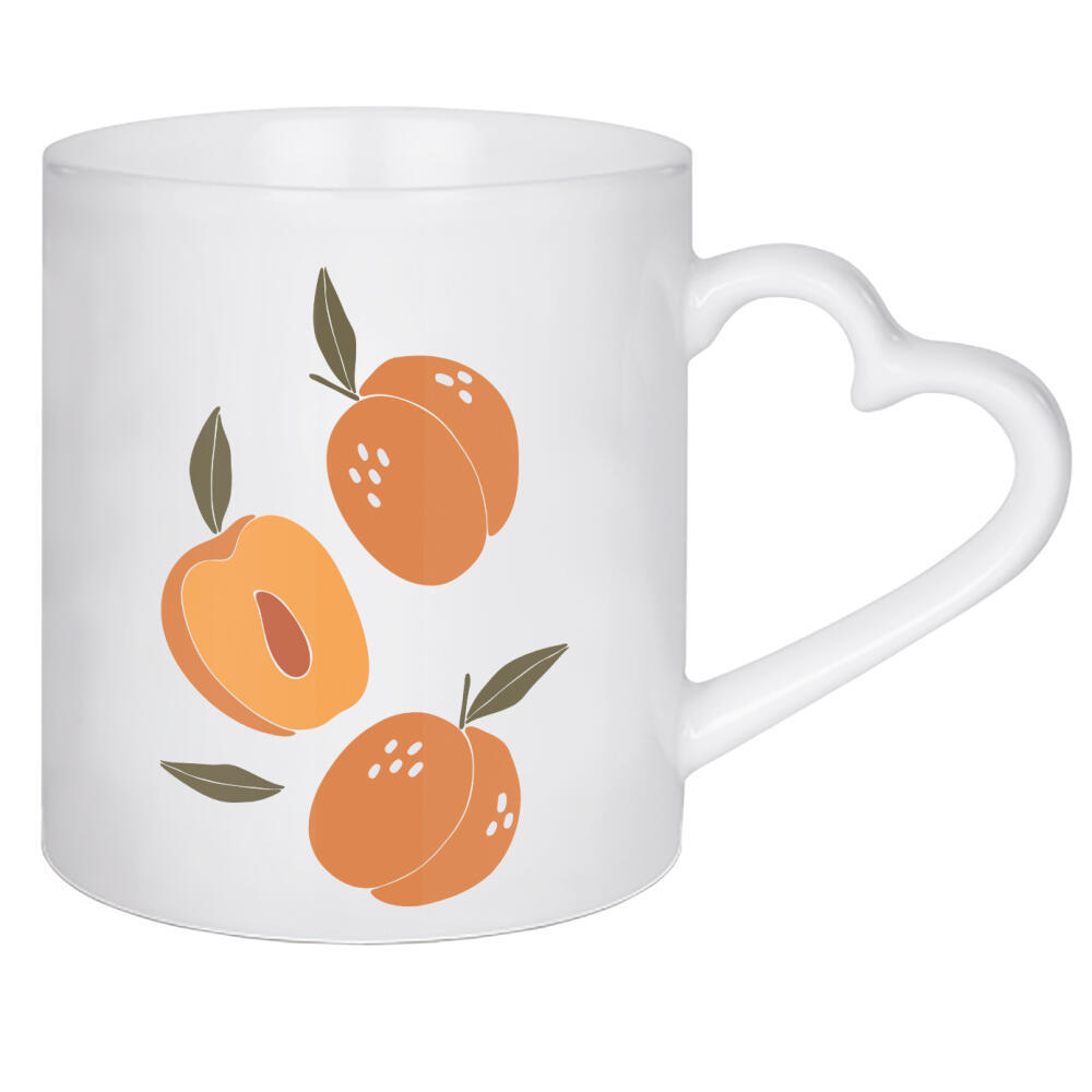 Herztasse "Abstract boho peach" artboxONE - Essen & Trinken / Obst & Gemüse