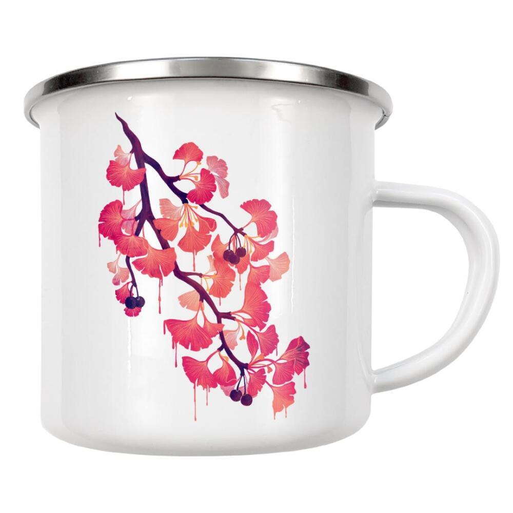 Emaille Tasse "O Ginkgo" artboxONE - Natur,Floral