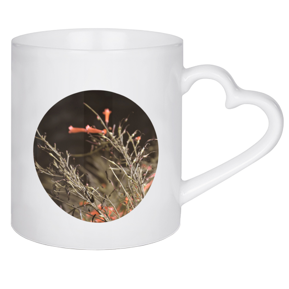 Herztasse "Firecracker plant" artboxONE - Natur,Floral - Plant,Pflanze,Leaves,Blätter,Natur,Nature