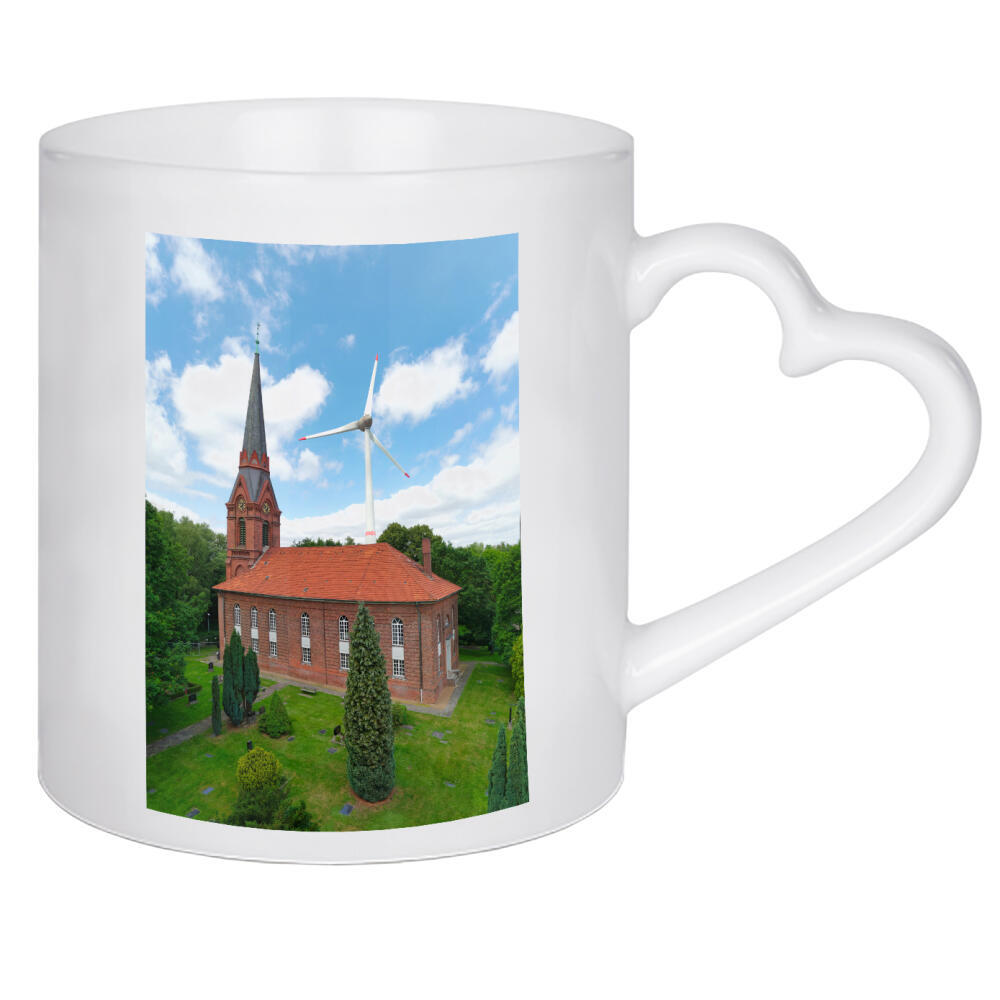 Herztasse "HH-Altenwerder,St.Gertrud hochform" artboxONE - Städte,Städte / Hamburg,Reise,Architektur,Reise / Strand und Meer