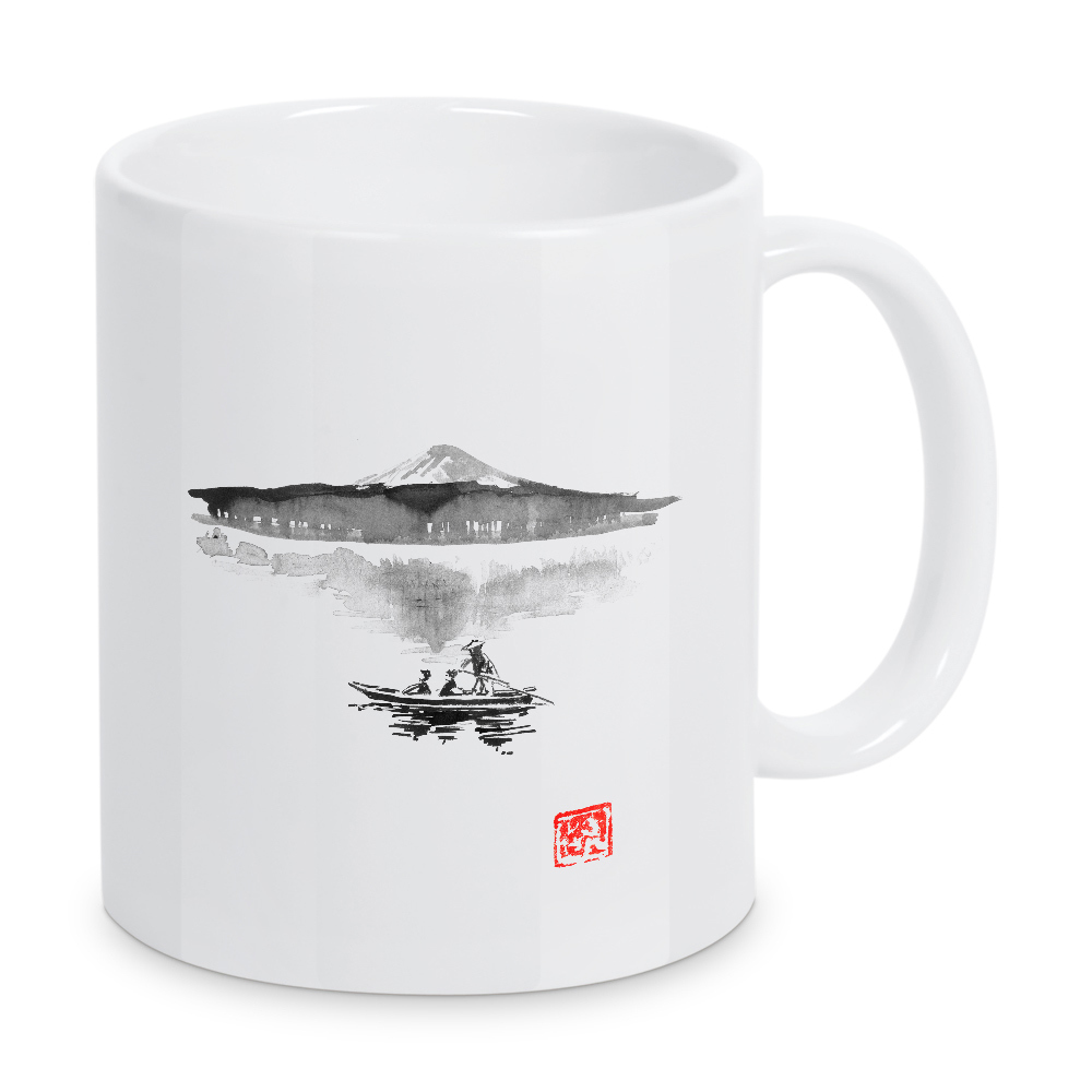 Tasse "Fuji and boat" artboxONE - Tiere,Menschen,Reise / Asien