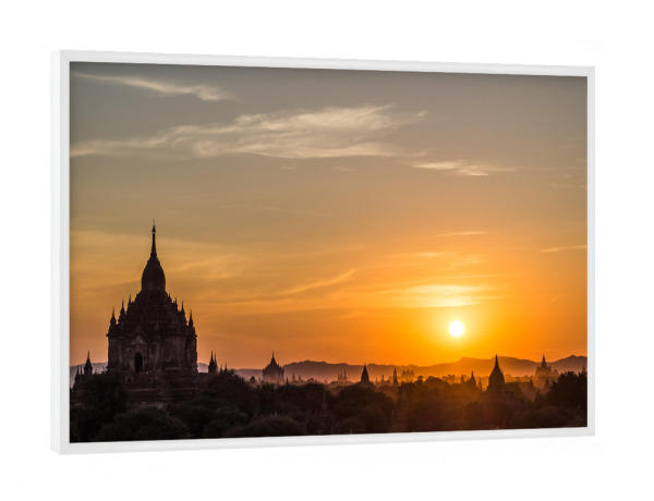 Poster mit weißem Rahmen "Tempelanlage" artboxONE - Reise
