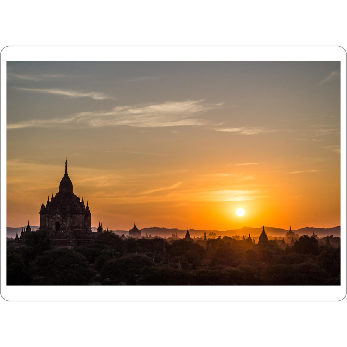Tischset "Tempelanlage" artboxONE - Reise - Sonnenaufang,Sonnenuntergang,Myanmar,Bagan,Historische königsstadt,Sakralgebäuden,Ziegelstein