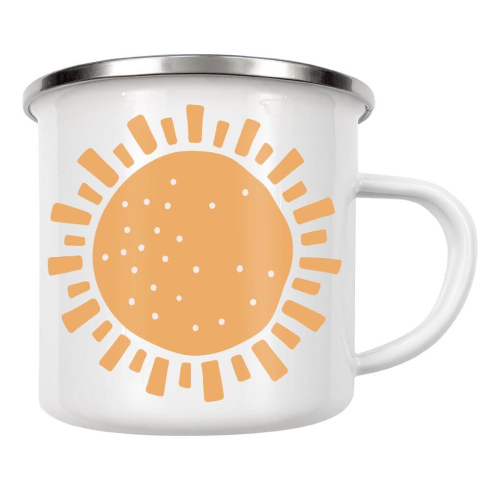 Emaille Tasse "Abstract boho sun" artboxONE - Natur,Abstrakt - Abstract,Sunshine,Art,Digital,Yellow,Baby,Sun,Sonne,Boho,Abstrakt