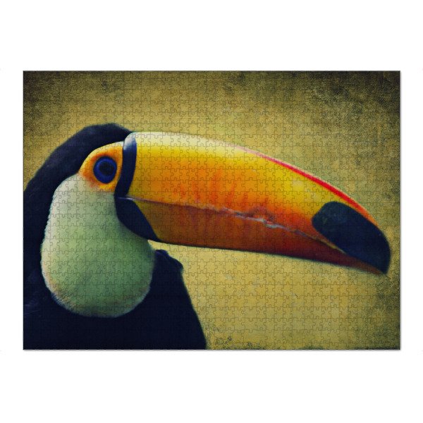 Puzzle Ravensburger "Tucan" artboxONE - Tiere - Tucan,Afrika,Dschungel,Vogel,Vogelportrait,Tierportrait,Vintage,Fotokunst,Großer vogel - Bild tucan
