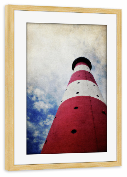 Poster mit Rahmen kiefer "Leuchturm Amrum" artboxONE - Reise,Architektur