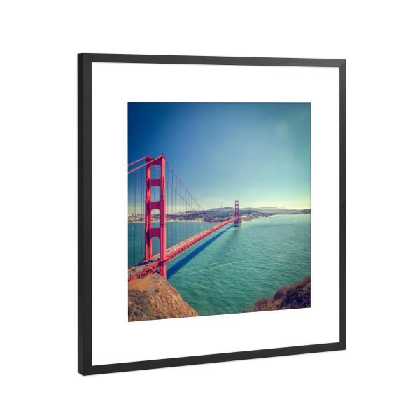Poster mit Rahmen Schwarz (Metallic) "Golden Gate Bridge 4" artboxONE - Reise,Städte / San Francisco