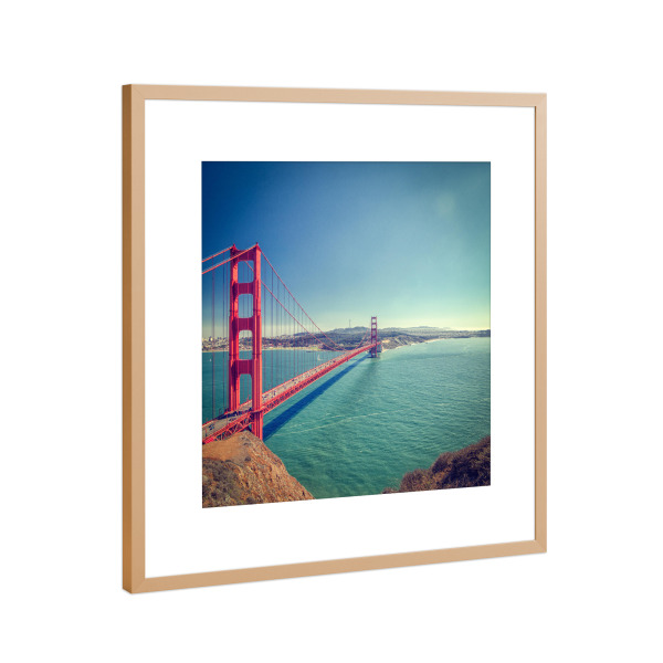 Poster mit Rahmen Kupfer "Golden Gate Bridge 4" artboxONE - Reise,Städte / San Francisco