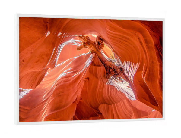 Poster mit weißem Rahmen "Rote Ebenen" artboxONE - Natur - Antelope canyon,Naturfotografie,Berg,Usa,Amerika
