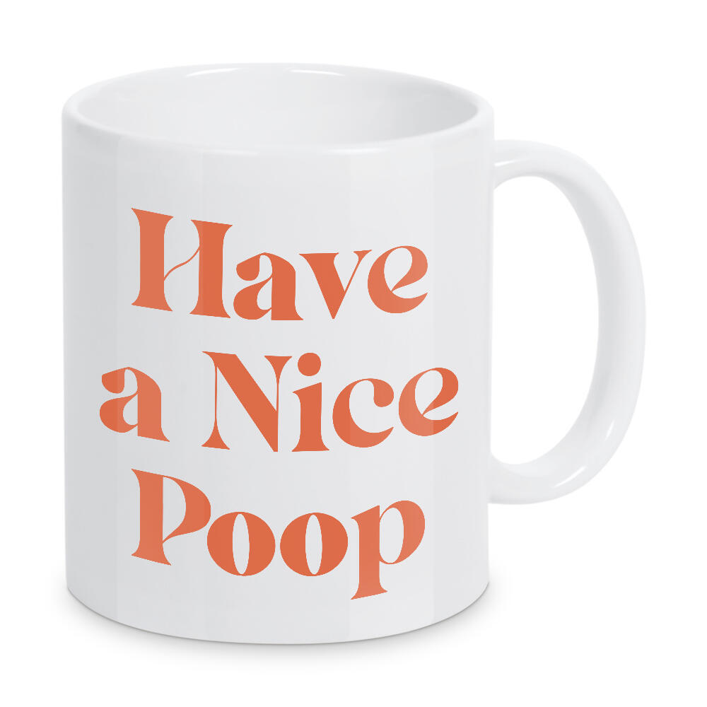 Tasse "Nice Poop" artboxONE - Typografie,Lustig - Typo,Typografie,Typography,Lustig,Funny,Bunt,Colorful