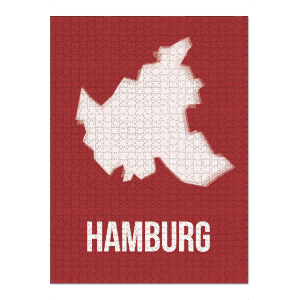 Puzzle Ravensburger "Hamburg Silhouette" artboxONE - Städte / Hamburg - Hamburg,Hansestadt,Silhouette,Stadtgrenze,Grenze,Border - Bild hamburg