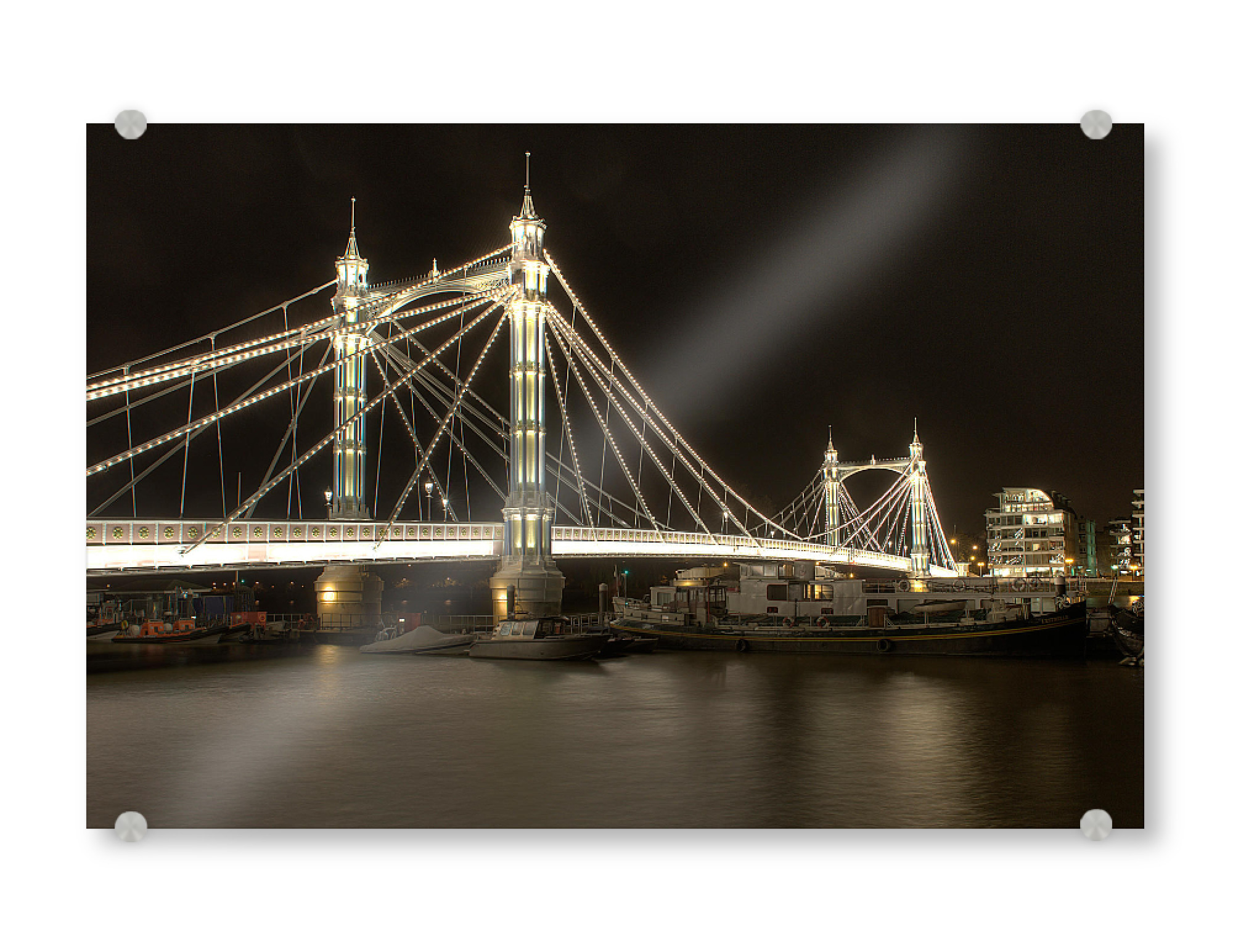 Acrylglasbild "Albert Bridge" artboxONE - Städte / London - Brücke,London,Themse,England,Great britain,Nachtaufnahme