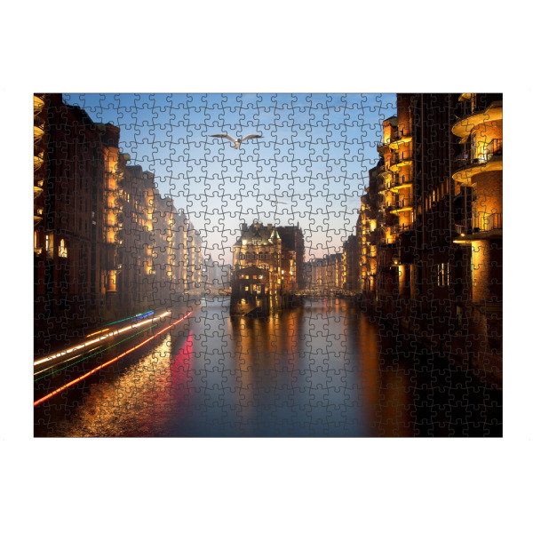 artboxONE Puzzle "Speicherstadt Hamburg" artboxONE - Städte / Hamburg - Elbe,Speicher,Miniaturwunderland,Schwalbe,Lagerhaus,Kontorhaus,Hafencity