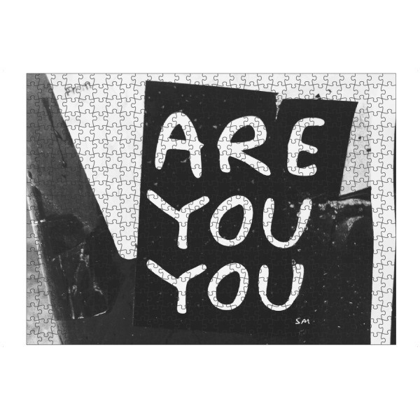artboxONE Puzzle "Are You You" artboxONE - Städte / New York,Schwarzweiß - Streetart,Inspiration,Nachricht,Motivation sprüche,Hochzeit