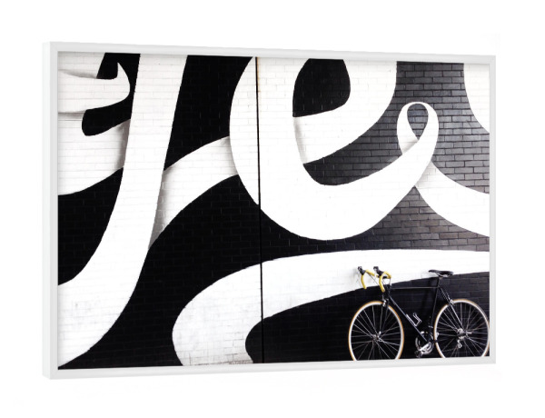 Poster mit weißem Rahmen "Ja Sager" artboxONE - Städte / New York - Streetart,Sag ja,Message,Motivation sprüche,Hochzeit