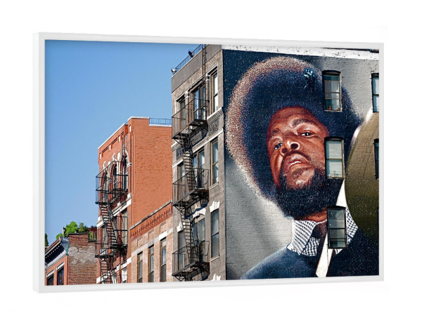 Poster mit weißem Rahmen "Urban Street" artboxONE - Städte / New York - Streetart,Inspiration,Face,Motivation sprüche,Hochzeit,Rapper